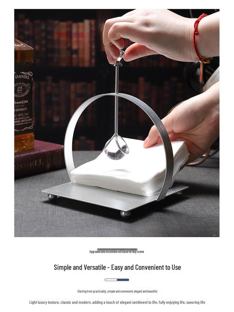 Luxury Crystal Tissue Holder: Elegant Metal Stand for Home or Office Decor