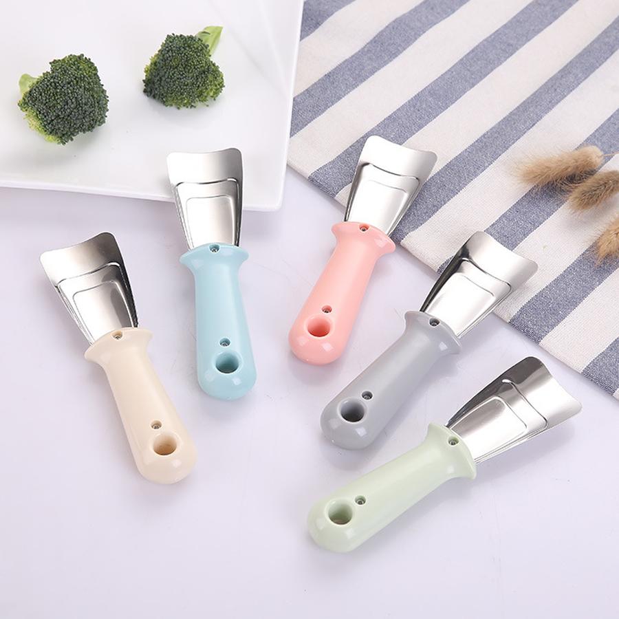 2 Pcs Stainless Steel Ice Box Ice Scraper Freezer Cleaning Tool Ice Shovel Frost Removal Scraper