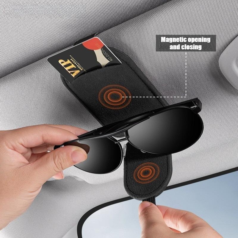 2025 Hot Car Glasses Clip Sun Visor Sunglasses Card Holder Accessory For Quattro Sline A3 A4 A6 A5 Q5 A1 Q7 Q3 Q2 Q8 A7 A8