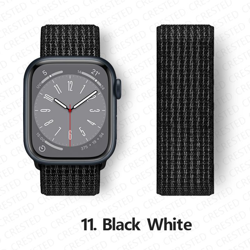 Nylon Strap For Apple Watch 10 Bands 46mm 44mm 40mm 45mm 41mm 49mm 42mm 38mm Bracelet Correa iwatch Series 8 se 7 6 3 9 11 40 mm