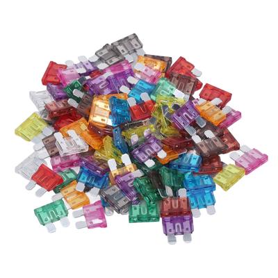 100 Pcs Blade Fuse Kit 2A 3A 5A 7.5A 10A 15A 20A 25A 30A 35A RV Standard Fuse Set for Car Protection