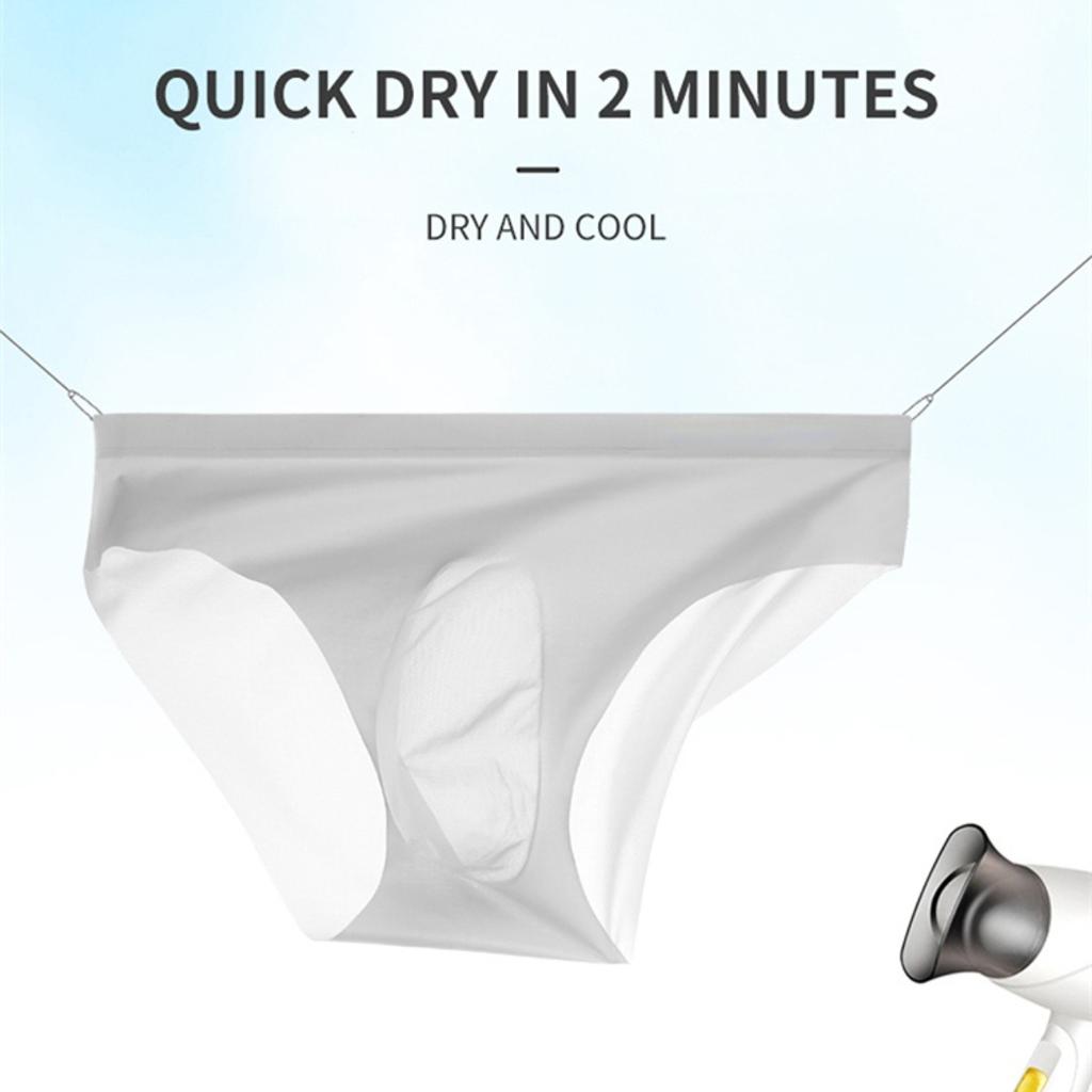 1Pc Ice Silk Sexy Men's Briefs Underpants Breathable Man Underwear Briefs Transparent Sexy Men Underwear Summer Mens Panties