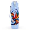 1PC Phoenix Bird Fire Pattern 750ml Color Plastic Sports Water Bottle Leakproof Flip Straw Lid Suitable for Sports Office Home Use