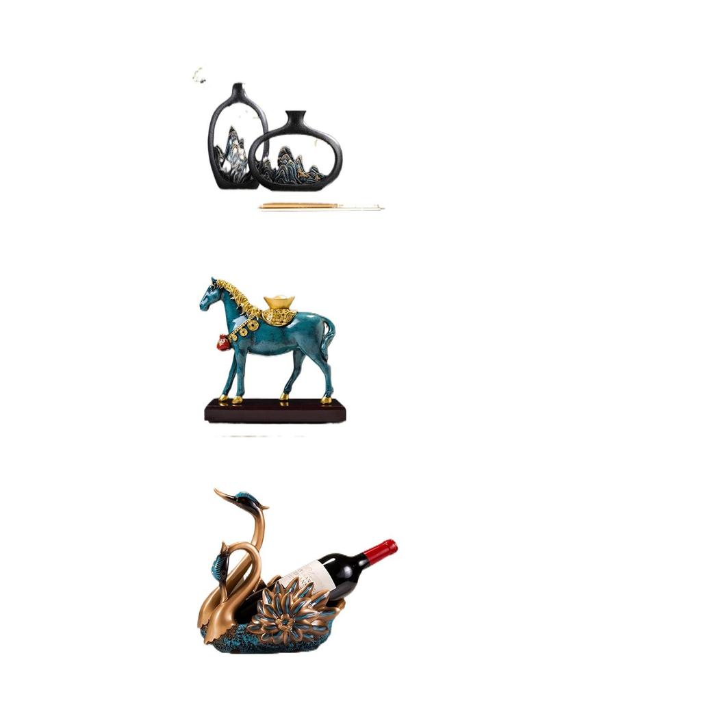 Swan Wine Rack: Elegant Light Luxury Cabinet & Ornament for Living Room or Entryway Gift