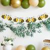 Cute Bee Paper Banner Garland Cartoon Bumblebee Themed Bunting for Birthday Baby Shower and Summer Party Wall Decoration