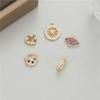 14K Gold-Filled Colorful Mini Zircon Pendant Charms for DIY Jewelry