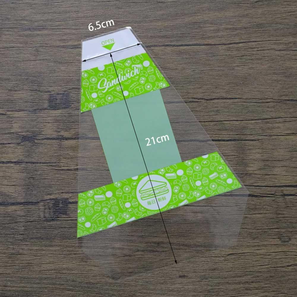 

Плотная упаковочная бумага для сэндвичей Треугольный пакет для выпечки Прочная оберточная бумага для выпечки Пищевой Green C