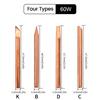 4pcs External Heat Solder Iron Tip B C D K Pure Copper Solder Head 30W 40W 60W Replacement Tip Welder Repair Tools