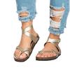 2023 Summer Women's Roman-Style Plus Size 44 Belt Buckle Sandals