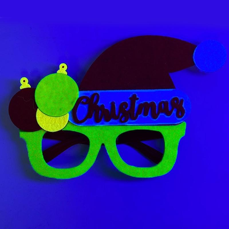 Novelties Funny Glasses,Christmas Glasses Frames Decorative Glasses Fluorescence Christmas Eyeglass Funny Christmas Glass