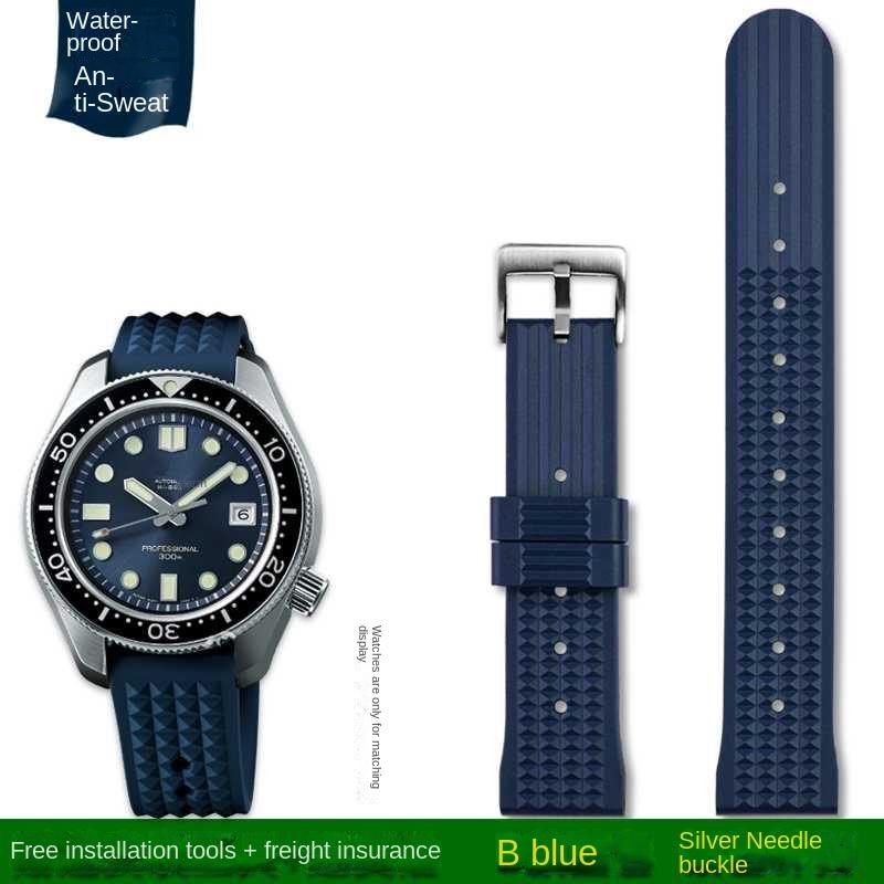 Geeignet für Seiko PROSPEX Vorfahren mm Serie Nachbildung SLA017J1 SLA039J1 Silikon-Gummi-Uhrenarmband 20mm 22mm