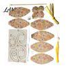 Home Decor Holiday Hanging Ornament Spring Festival Lantern DIY Material Kit, Light Up Handmade Persimmon Shaped Parent Child Handicraft Activity with