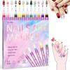 Nail Art Pens Set Nail Art Markers,Drawing Painting Liner Brush for DIY Nail Art Beauty Adorn Manicure Tools,Fine Tip Nail Art Pen,Quickly Dry Nail