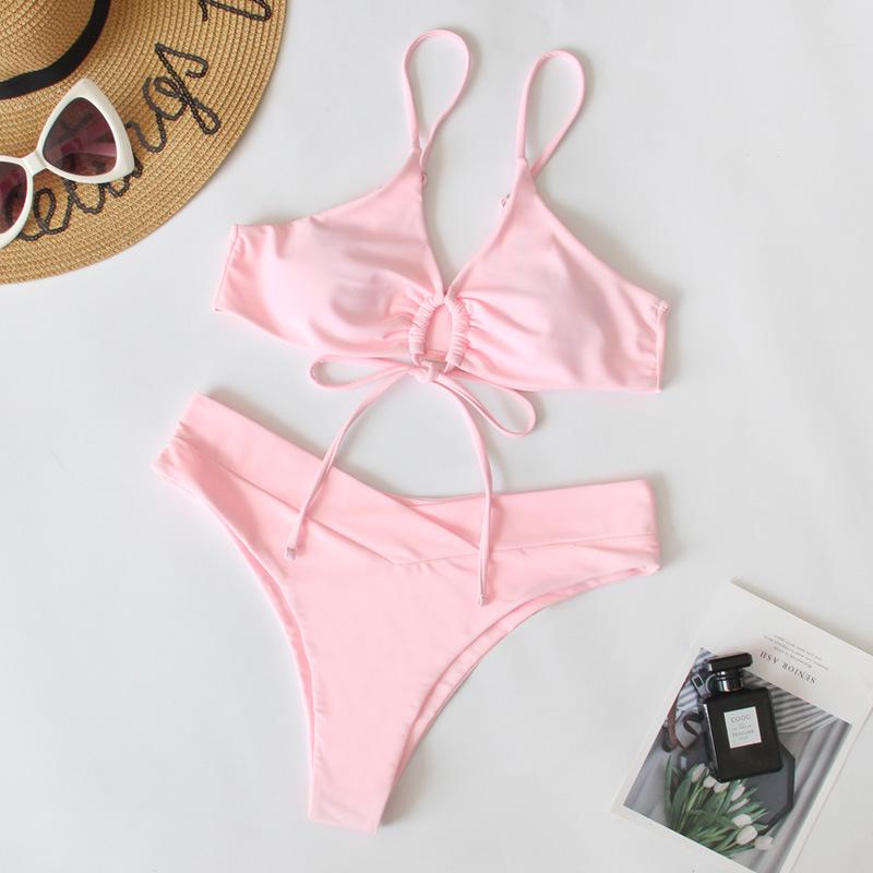 Sexy Bikini Swimsuit Female Swimwear Women Bandage Thong Bikini Set Bather Swimming Beachwear for Bathing Suit