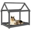 Vidaxl Dog Bed, Grey, 101X70X90 Cm, Solid Pine Wood