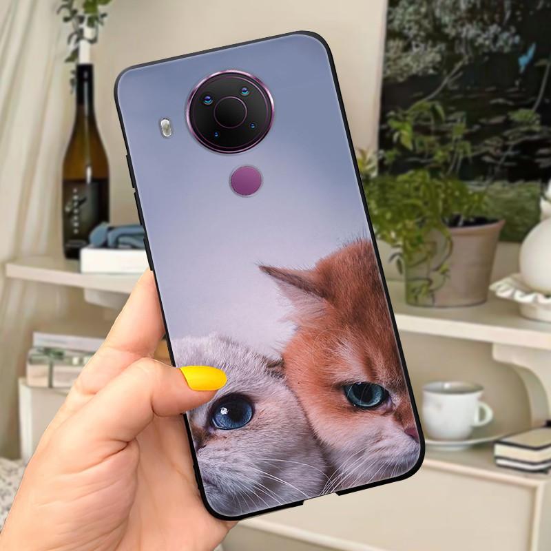 For Nokia 5.4 Case Soft Black Silicone Phone Back Cover For Nokia 5.4 Case Nokia5.4 TA-1333 TA-1340 TA-1337 TA-1328 TA-1325 Cat