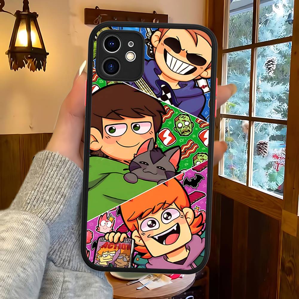 

Cartoon Cute E-Eddsworlds For IPhone 16 15 14 Plus 13 12 11 Pro Max X XS MAX Translucent Matte Shockproof Cover iphone 11pro