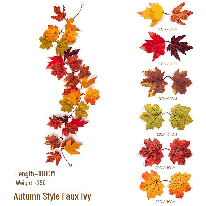 Thanksgiving Maple Leaf Artificial Vines - Autumn & Halloween Decoration
