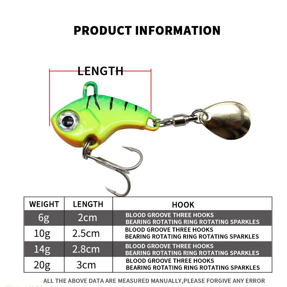 Tail spinnerbait 5g 10g metal VIB spinner tail swimbait trout spinnerbait bass fishing
