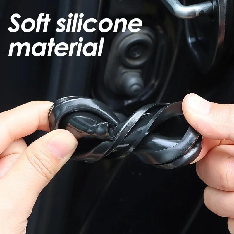 Motors Door Lock Rubber Sleeve Protective Pad Car Door Shock Absorption Buffer Anti-collision Stickers Interior Mirrors 6