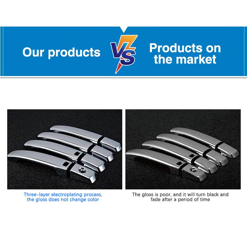 Für Nissan NP300 Navara D23 2015 ~ 2022 Renault Alaskan Chrom Türgriff Abdeckung Trim Aufkleber Auto Styling Dekoration