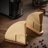 Vertical Design Stand Coffee Filter Storage Durable Wooden Dustproof Bracket  Coffee Bar