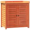 VidaXL Potting Table with Shelves, Planting Table with Storage, Potting Bench, Plant Table, Brown Wood 844635