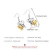 Vintage Two Color Elephant Dangle Women'S Earrings Metal Hand Carving Party Daily Wear