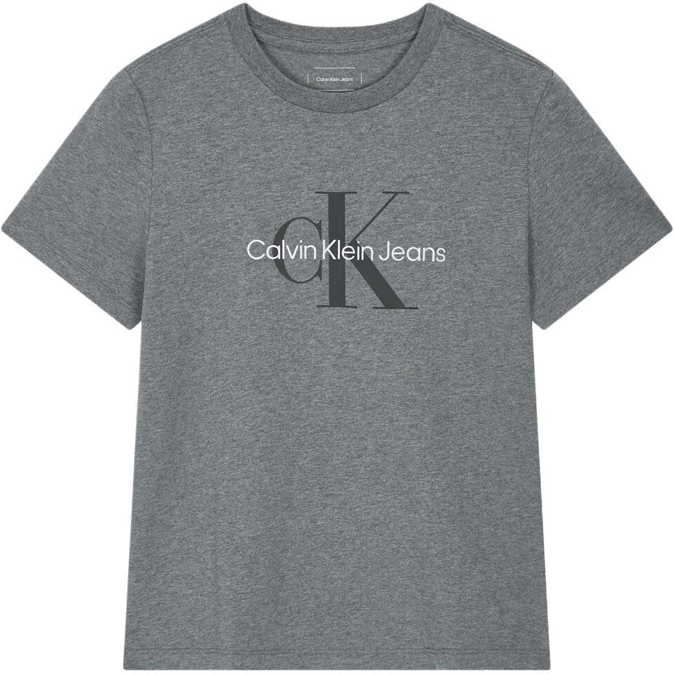 

Calvin Klein Jeans Simple Letter Print Round Neck Short Sleeve T-Shirt Women T-Shirts Charcoal 40WL259-P7E S