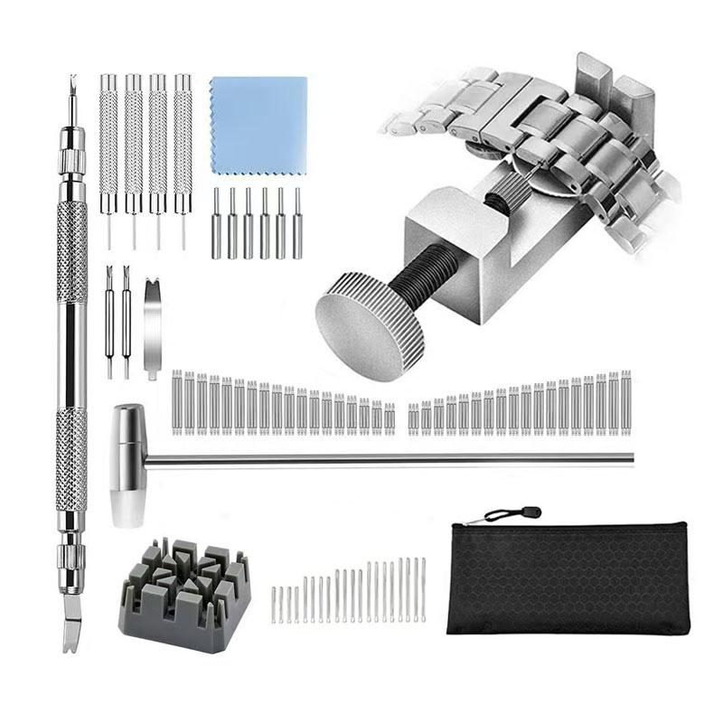 144-Piece Silver Watch Band Repair and Removal Tool Set