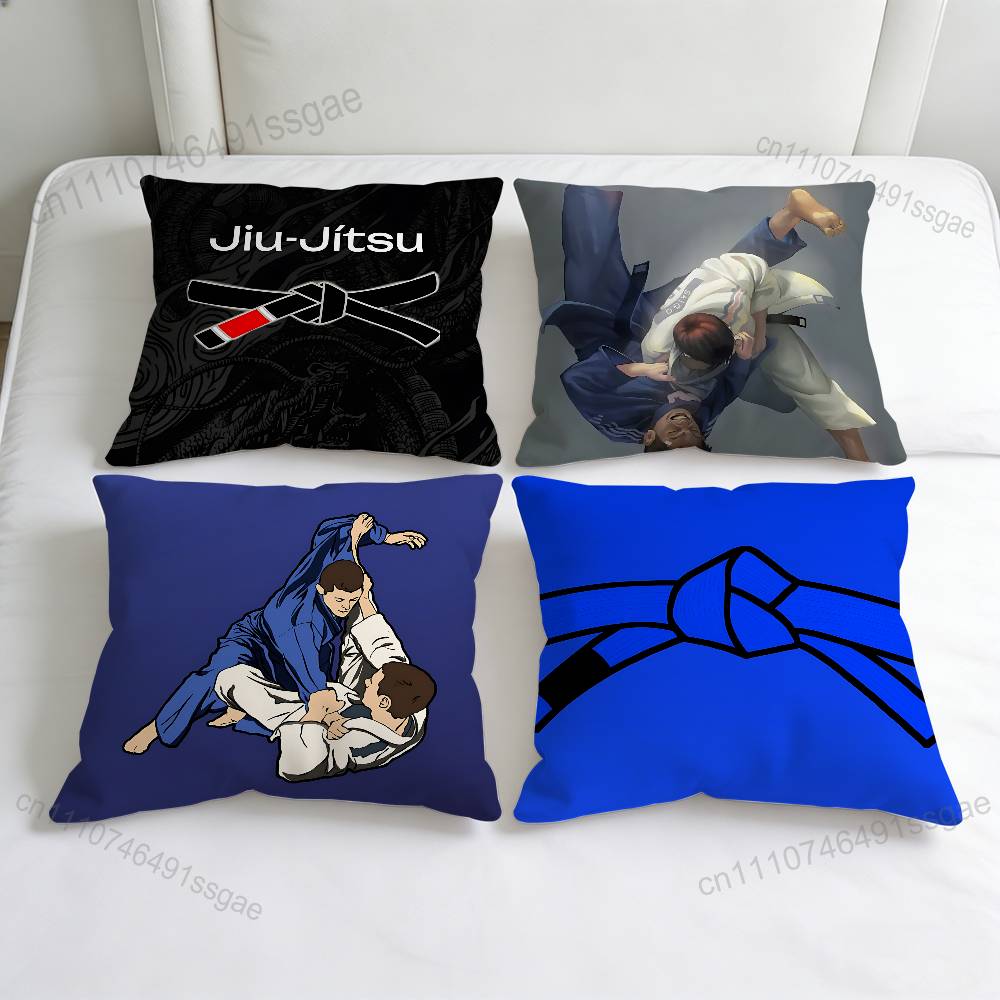 BJJ Brazilian Jiu Jitsu Decorative Square Pillow Cover Soft Comfortable Pillow Case Sofa Bed Home Decoration