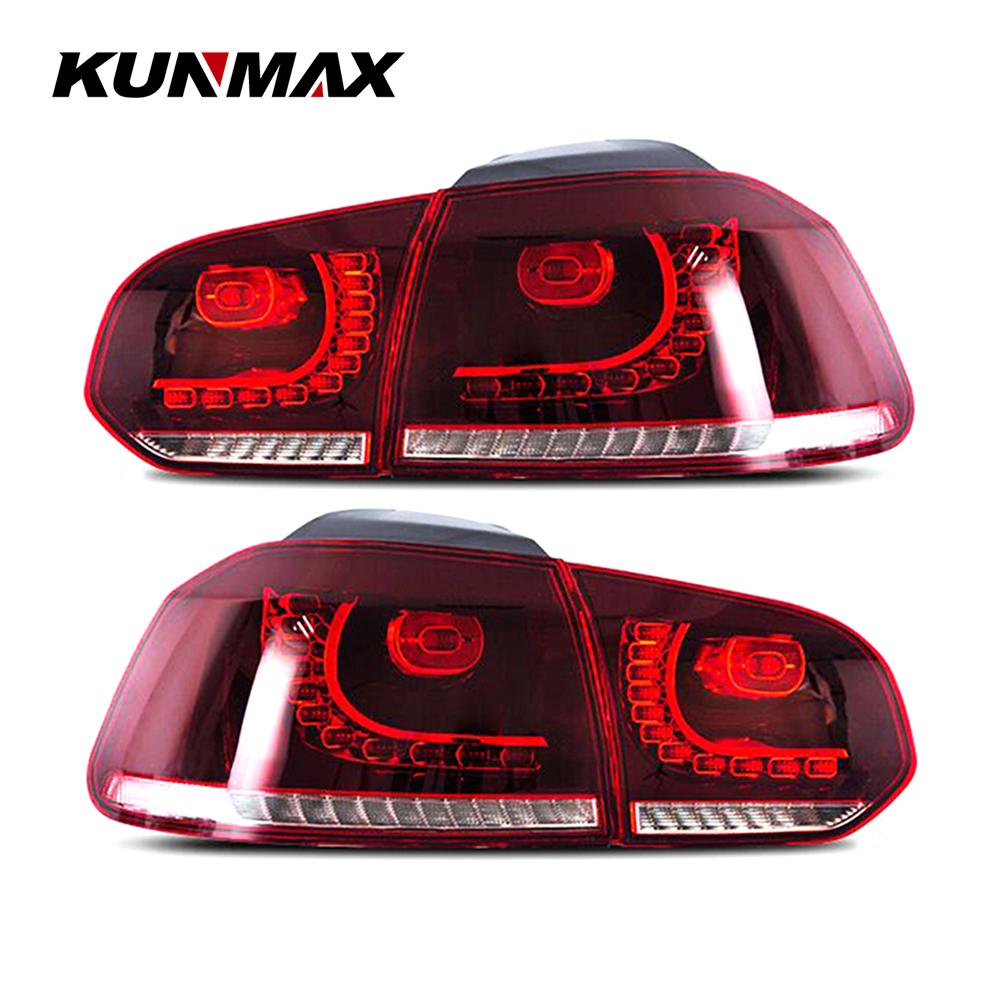 2PCs Car LED Tail Light Assembly For VW Golf 6 MK6 GTI R 2008-2013 Dynamic Turn Signal Reverse Fog Brake TailLights Plug Play