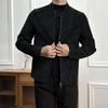 American Retro Jacket Men Korean Style Yuppie Gentleman Standing Collar Jacket Men's High-end Motorcycle Clothing Trendy