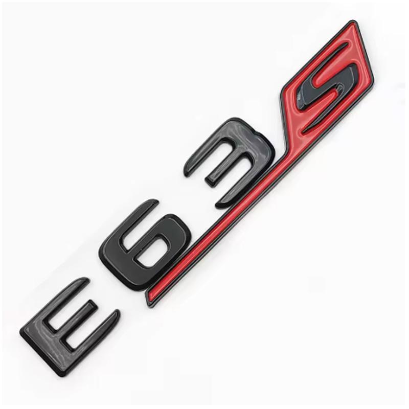 3D ABS Chrome Black E63 S Logo E63S Emblem Letters Sticker Car Trunk Badge For Mercedes Benz E63S AMG W212 W213 Accessories