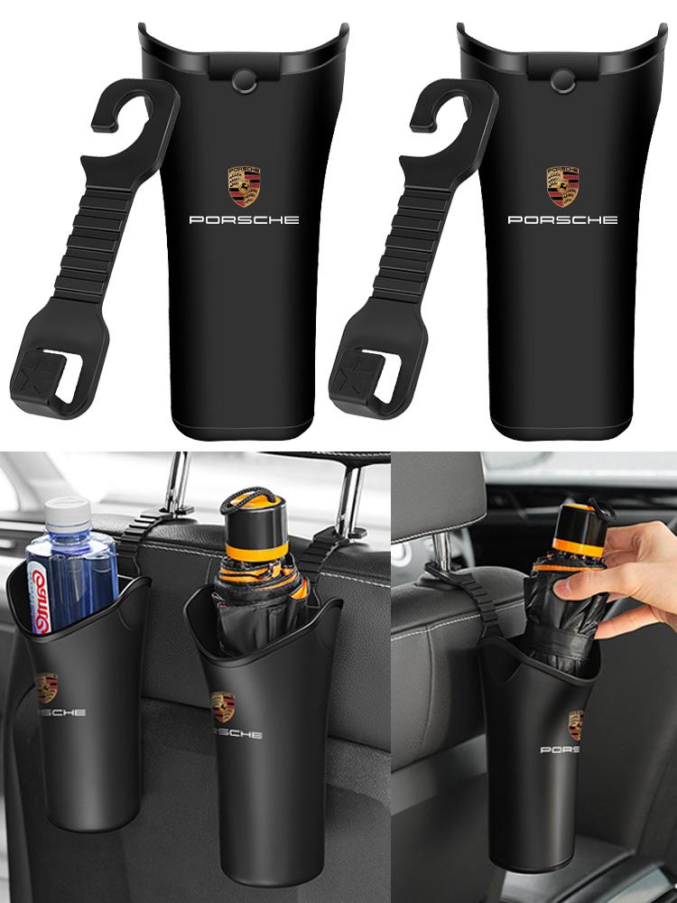 1/2Pcs Car Styling Car Storage Box Umbrella Garbage Organizer Bucket For Porsche Boxster Cayenne Panamera Macan Cayman 911 918 996 917 991
