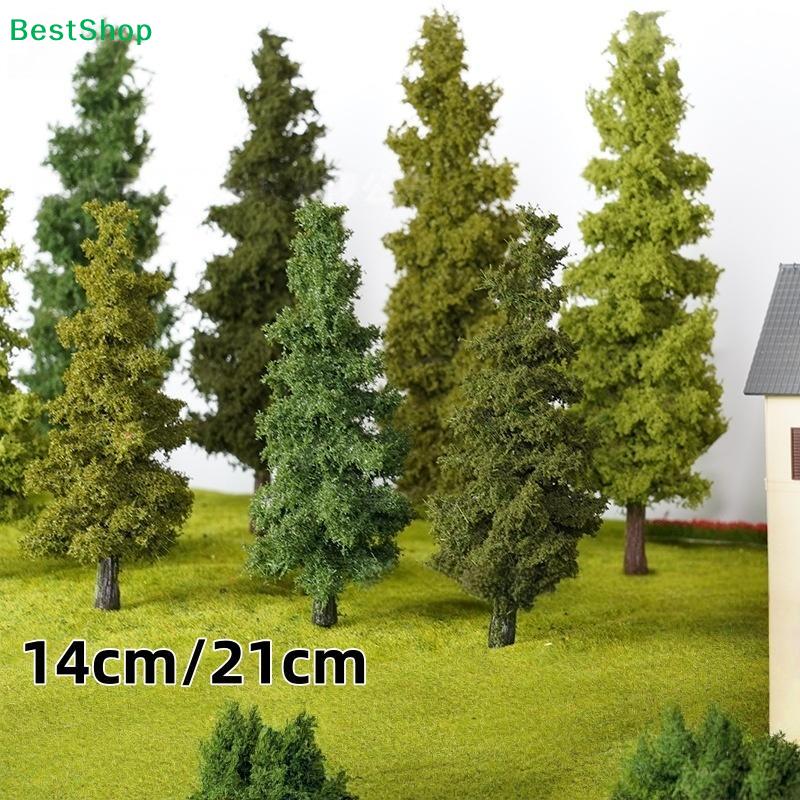 Model Pine Tree Set - 14cm/21cm Artificial Trees for Diorama, Railroad Layout & Architectural Models