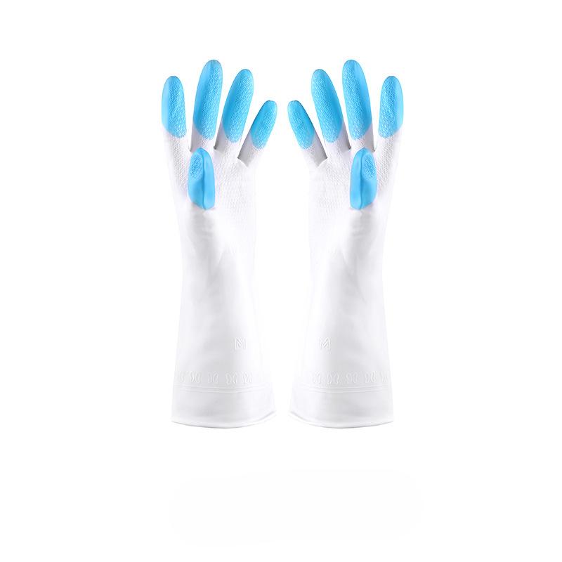 Nitril-Geschirrspülhandschuhe, Küchengeschirrspüler, langlebige Latexwäsche, wasserdichte Haushaltsgummihandschuhe für Damen