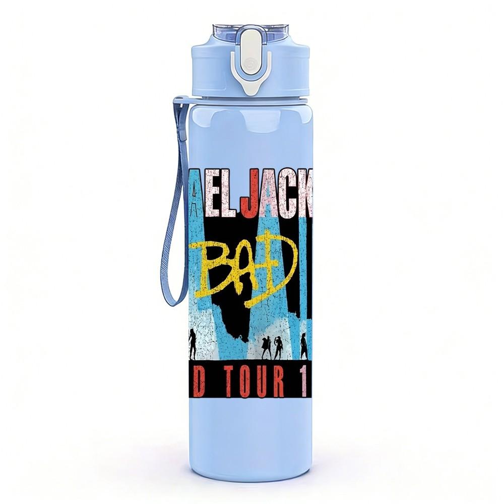 1 ks Michael Jackson 750ml sportovní láhev na vodu nepropustné víčko se slámkou venkovní kancelář domov