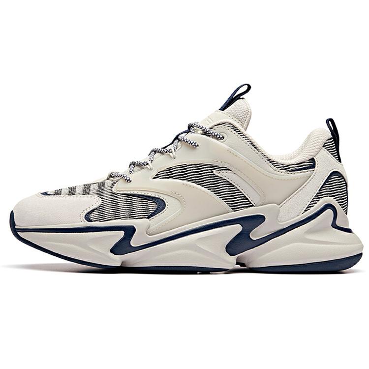 

New Anta Life Collection Cushioning, Slip Resistant, Breathable, Lightweight Low Top Casual Shoes Men s Gray Blue 11918881-2 44.5