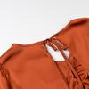 2025 Spring Women's European & American Style Tie-Front Short Sleeve Top