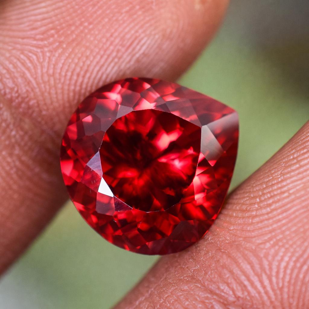Natural Red Ruby Loose Gemstone Pear Cut 15 ct for Birthday Gift for Jewelry Making and Crafts