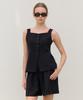 Metapher Met Linen Blending Set Vest Soft Black