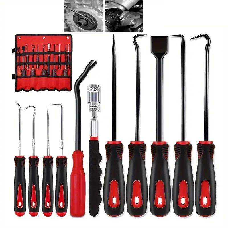 4 Pcs/11 Pcs Car Precision Pick Hook Set with Scraper  Automotive Electronics Tools High-Quality Material Non-Slip Design