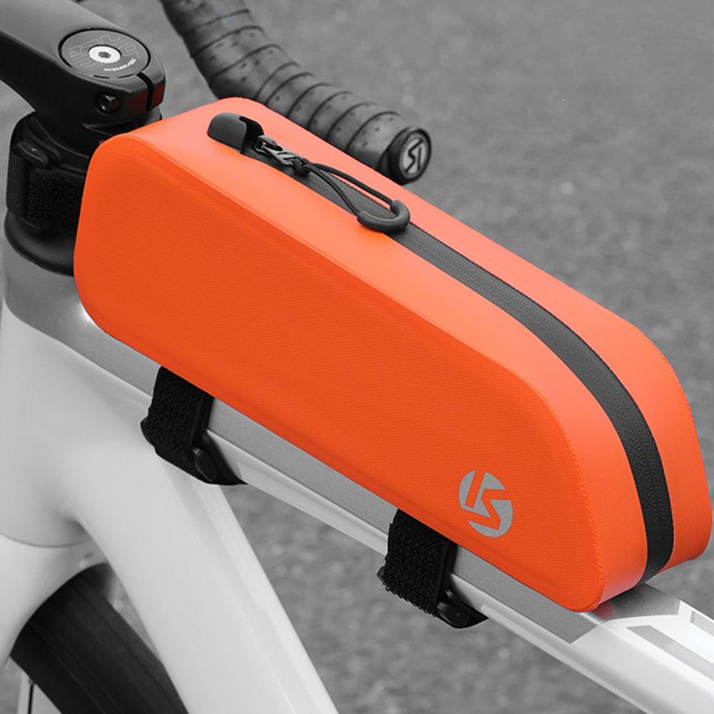 Bike Top Tube Bag Reflective Bike Front Frame Bag Cycling Pouch Cycling Accessories Pouch for Road Bikes Mountain Bikes