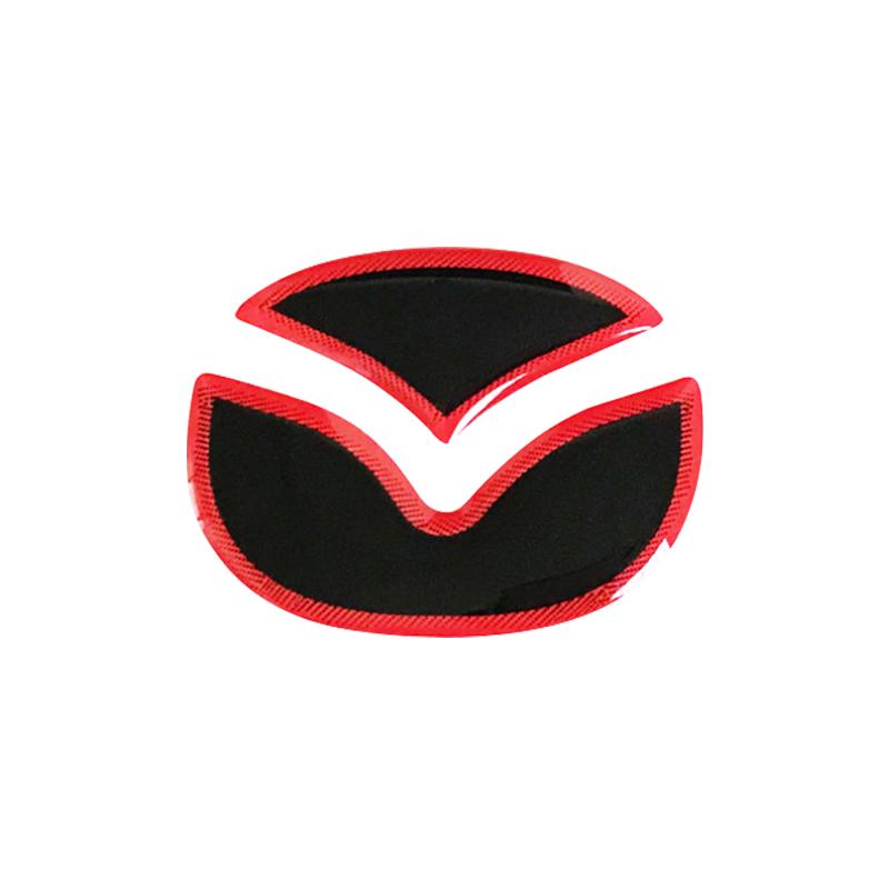 1 pz Adesivi Logo Volante Auto Blu Rosso Decalcomanie Decorative Styling Auto Adesivo per Mazda Axela ATENZA CX-5 CX-4 Articoli per Auto