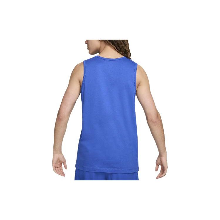 Nike Logo Letter Print Relaxed Comfortable Round Neck Sports Vest Men vest Dark-Blue AR4991-481
