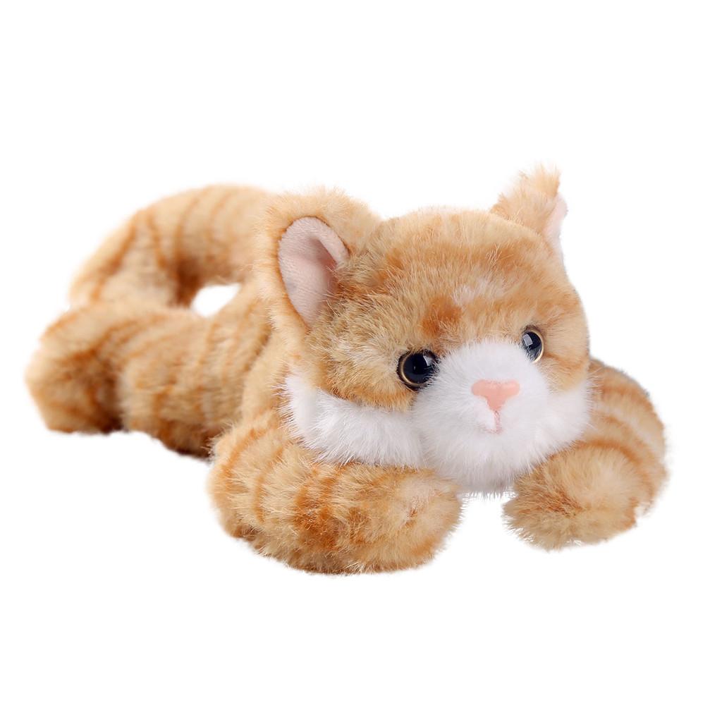 Cute Cartoon Striped Cat Crouching Plush Toy Doll For Kids And Giftgiving