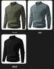Autumn/Winter 2025 Men's Half-High Collar Knit Zipper Sweater - European American Fashion Pullover
