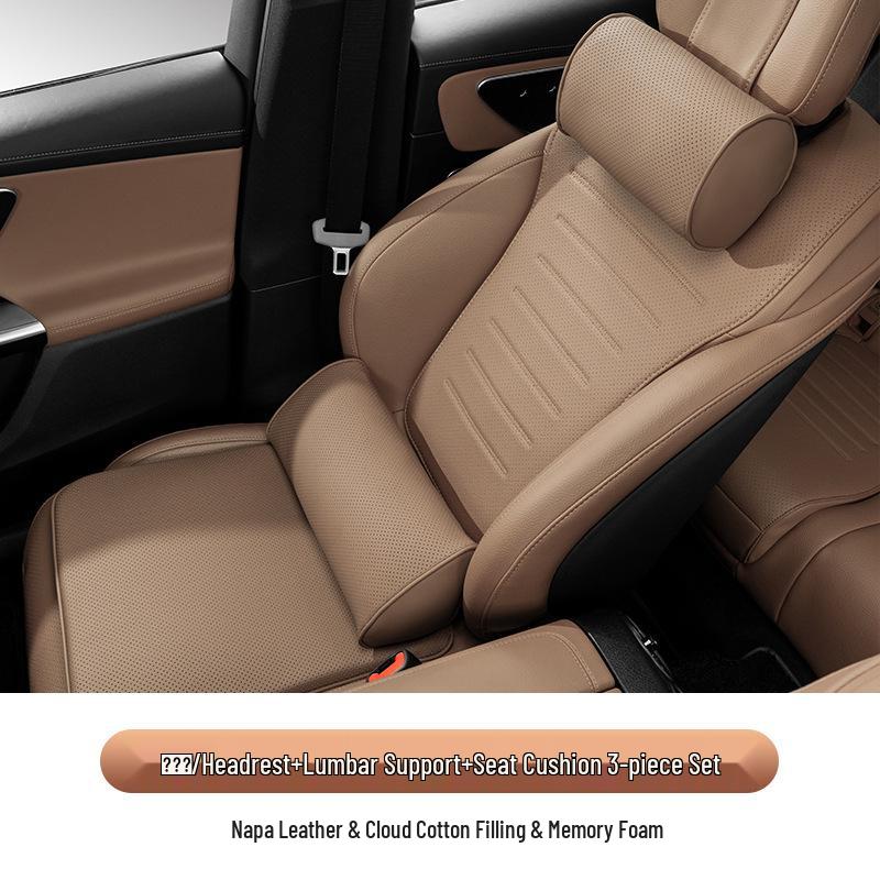 Maybach S-Class Bio-Cotton Car Seat Cushion Set with Headrest and Lumbar Support Pillow