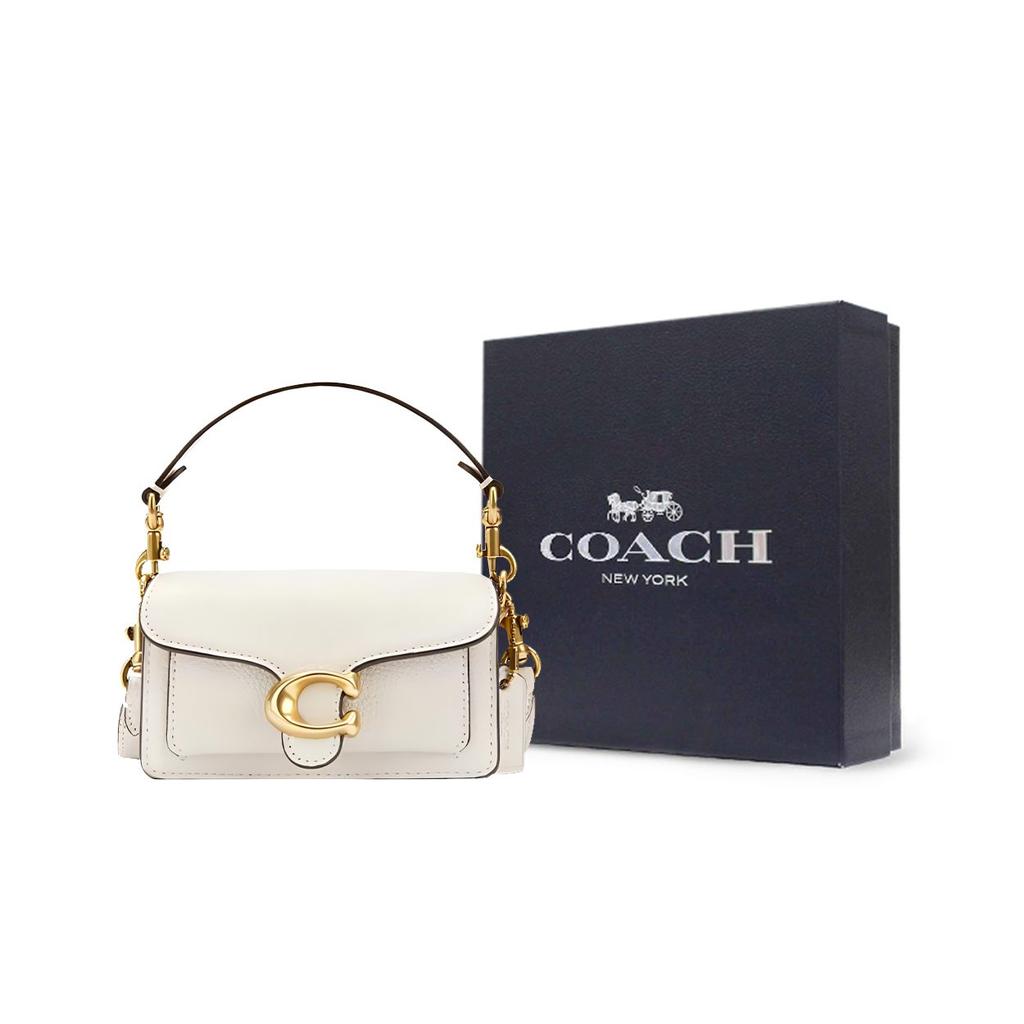 Coach Tabby 12 Classic C Logo Top Handle Leather Crossbody Shoulder Mini Bag Women bags Chalk-White CN731-B4HA
